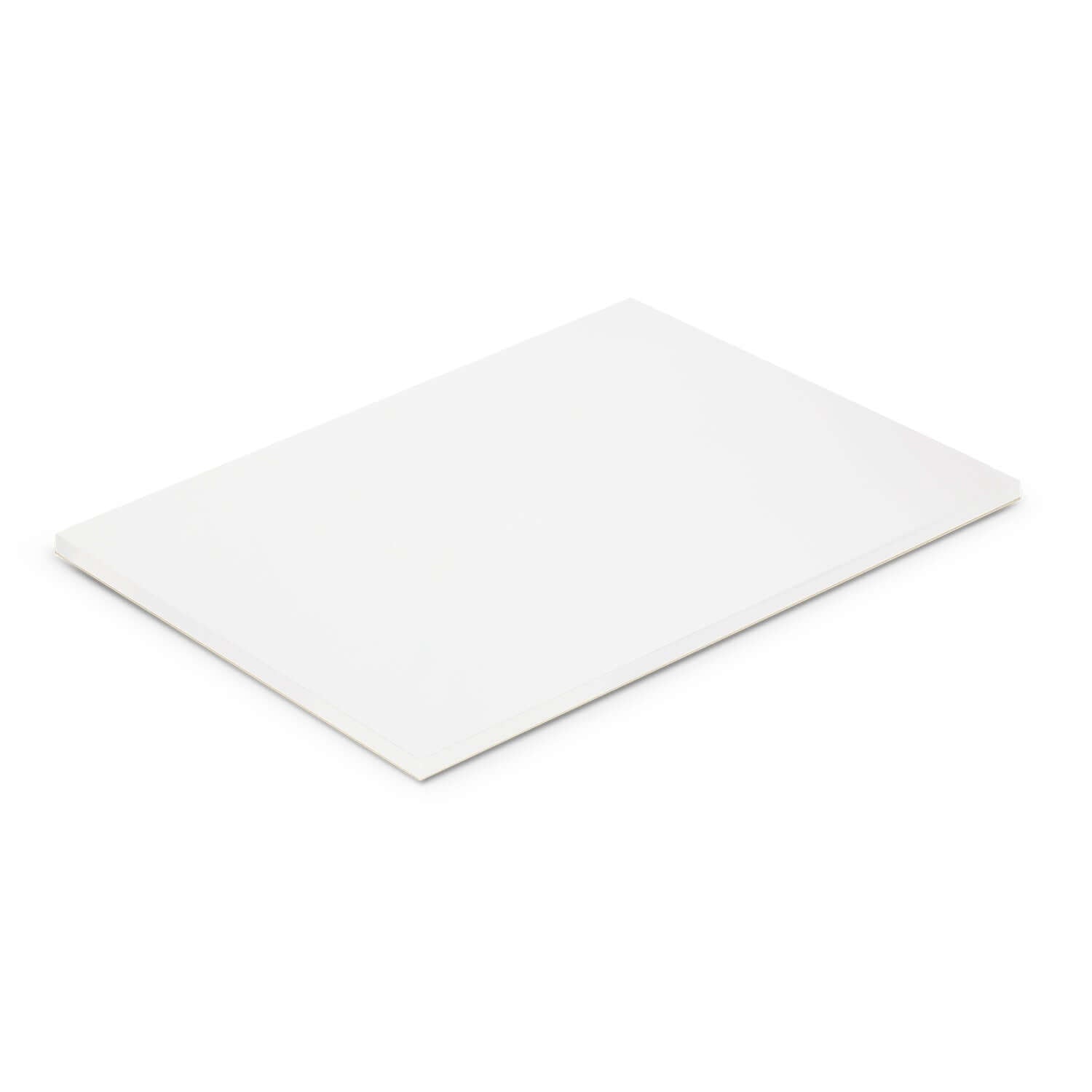 A5 Note Pad - 50 Leaves displaying a blank white page, ideal for notes and sketches, a perfect corporate gift.