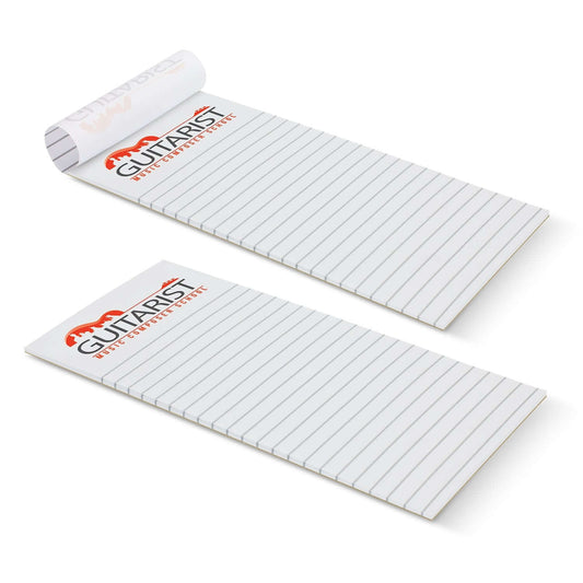 DLE Vertical Note Pad - 25 Leaves showcasing lined pages, perfect for corporate gifts and stylish note-taking.