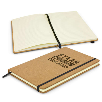 Somerset Cork Notebook with natural cork cover and lined pages, ideal corporate gift for eco-conscious students.