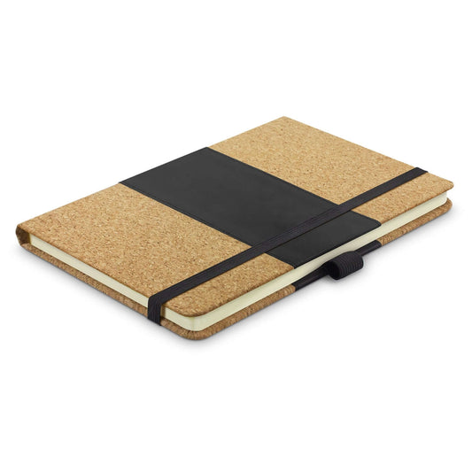 Inca Notebook with cork cover and elastic band, perfect corporate gift for stylish note-taking.