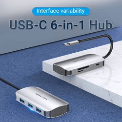 Vention 6-in-1 USB-C Hub