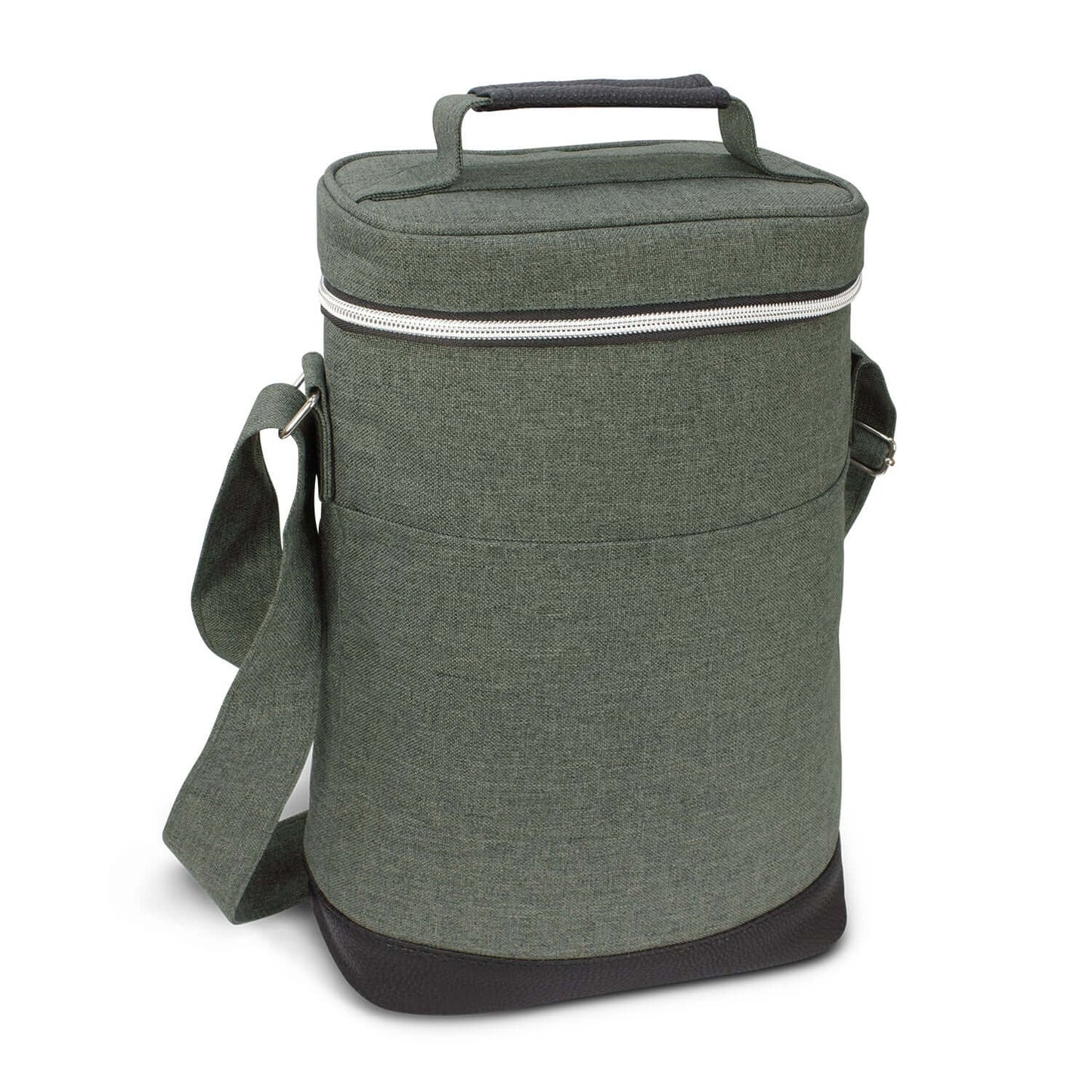 Nirvana Wine Cooler Bag in stylish heather finish with adjustable shoulder strap and top carry handle.