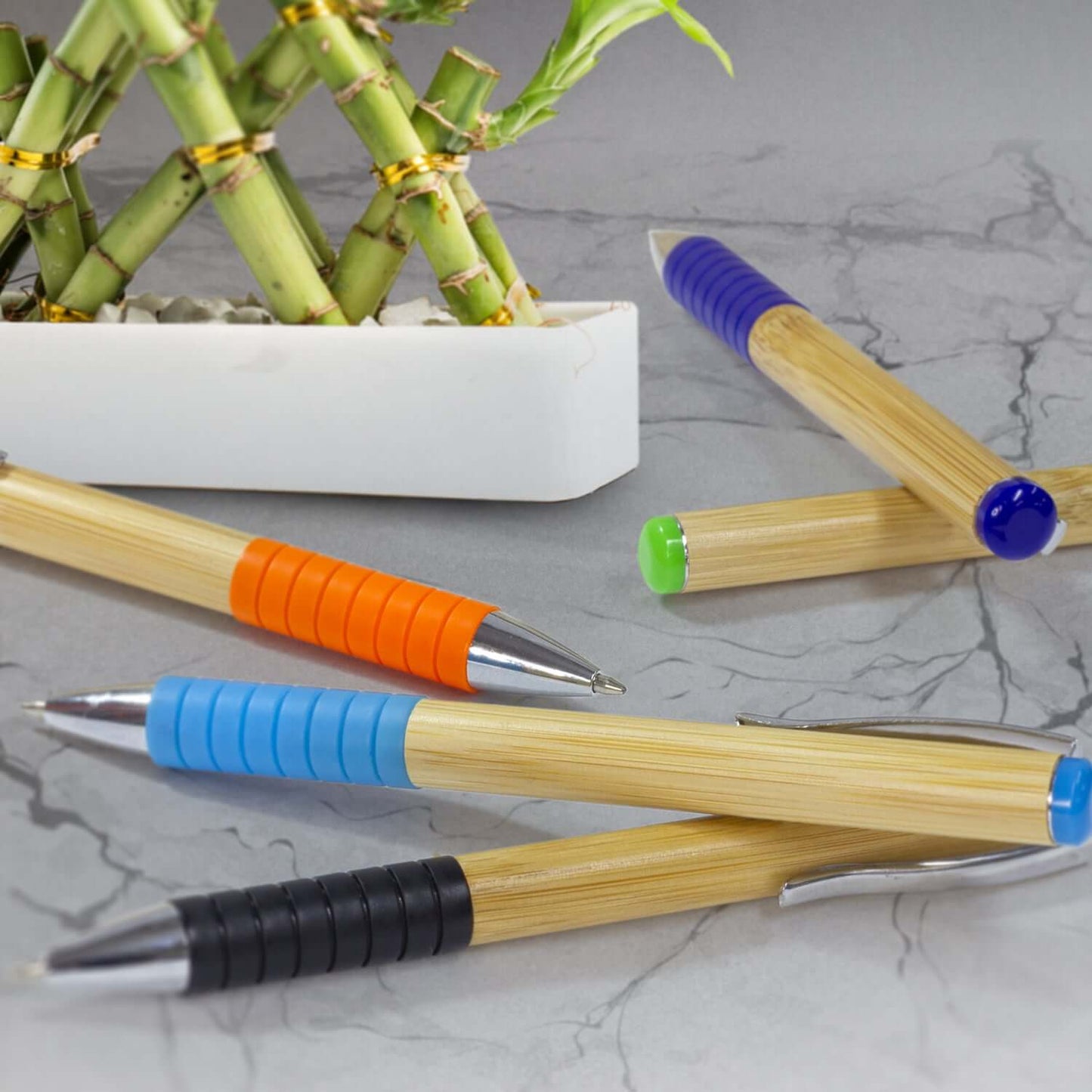 Bamboo Twist Pen collection showcasing elegance, perfect for corporate gift ideas.