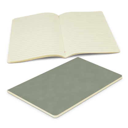 Elantra Notebook featuring a soft-touch leather-look PU cover and lined pages, ideal for notes and sketches.