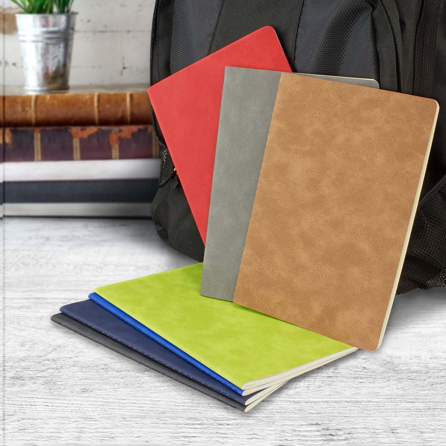 Elantra Notebook selection with various colors, a stylish corporate gift for writing and journaling.