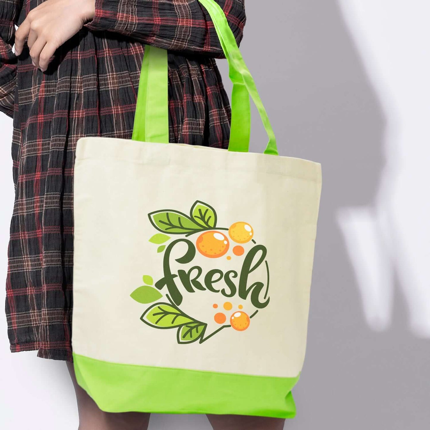 Sedona Canvas Tote Bag with fresh design, featuring a two-tone color scheme, perfect for shopping and as a corporate gift.