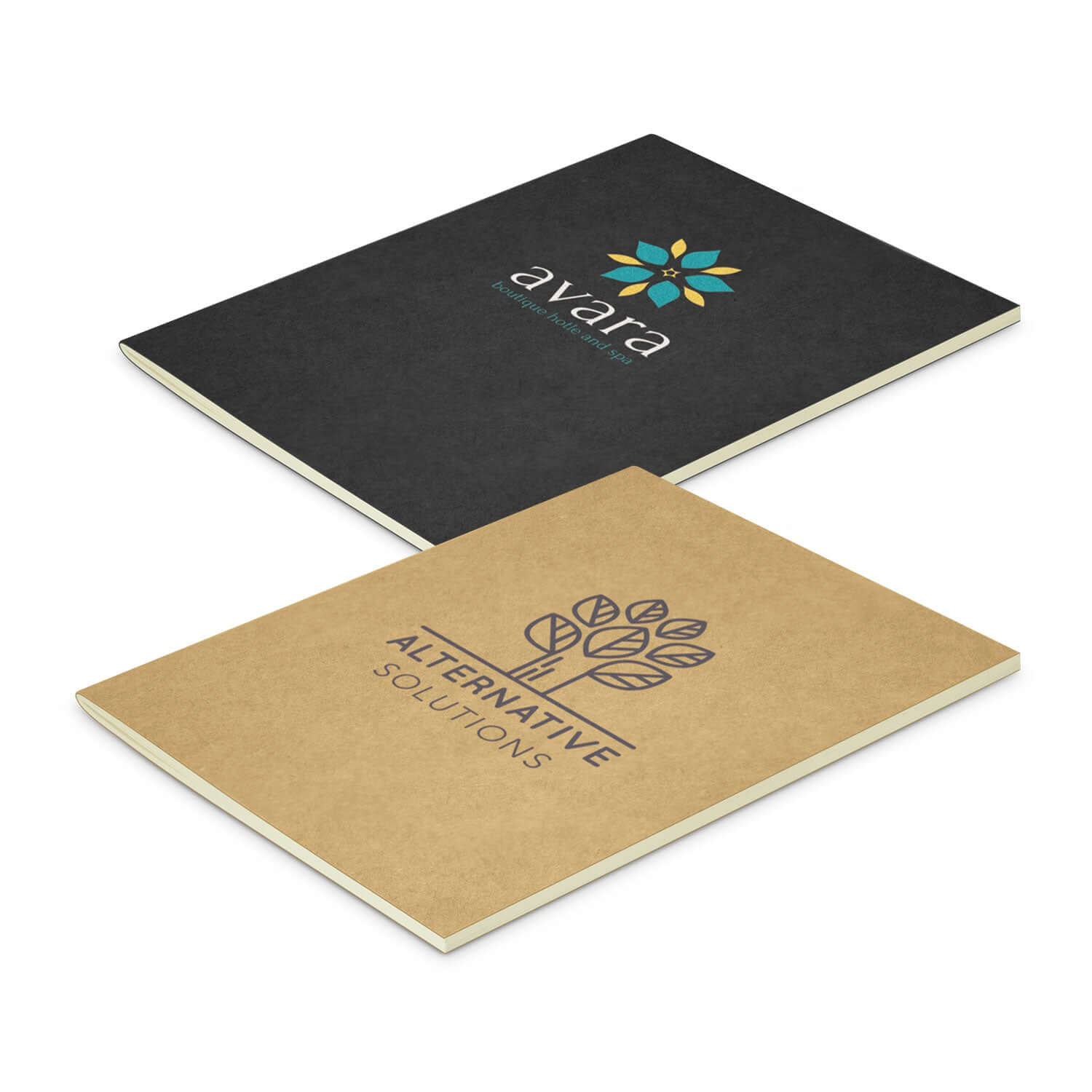 Kora Notebook Small with kraft cardboard cover, perfect for note-taking and corporate gifts.