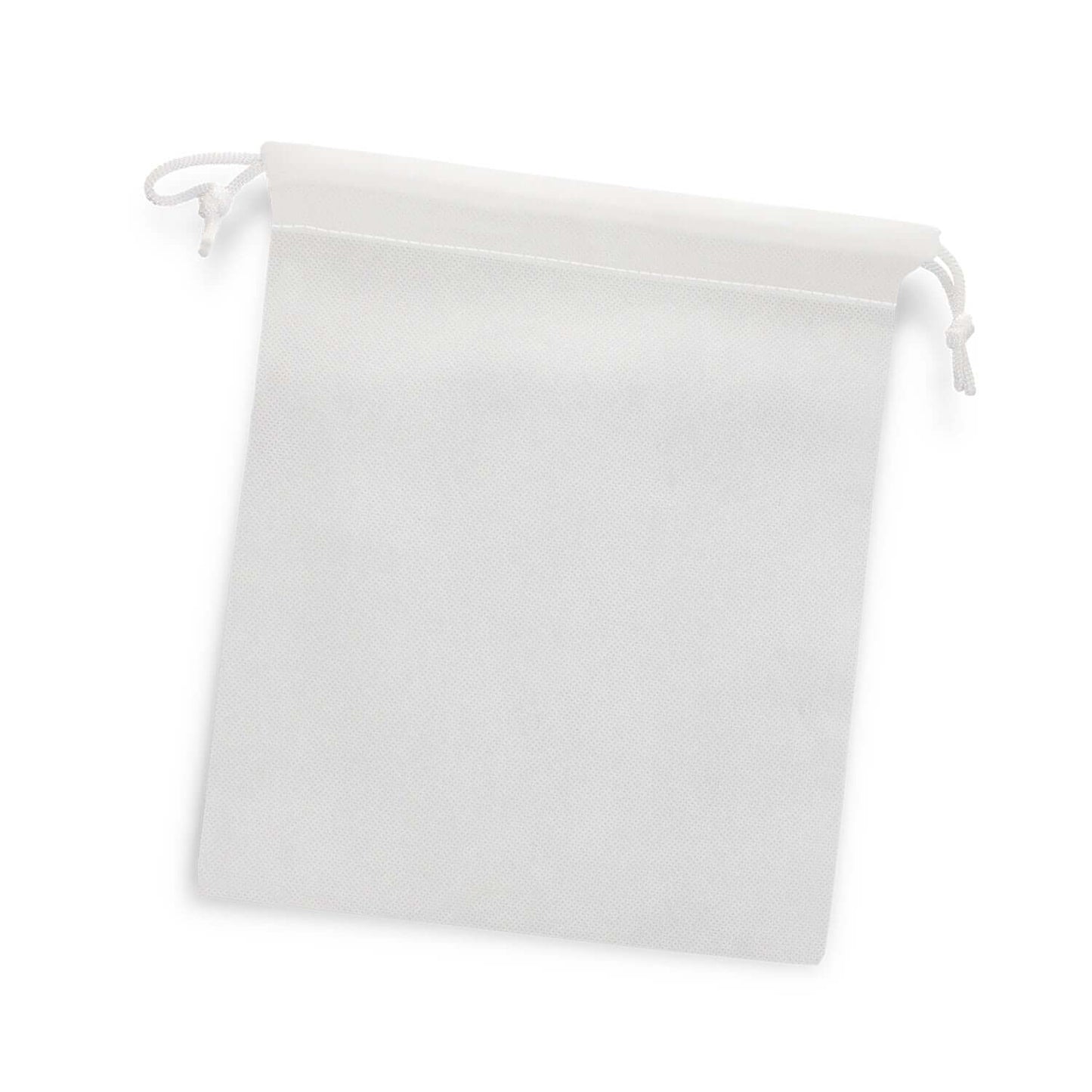 PP Drawstring Gift Bag - Medium in white color, perfect for corporate gifts and versatile gifting needs.