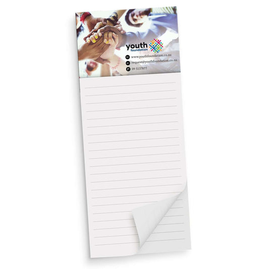 Magnet Pad - Lined note-taking solution with magnetic holder and lined 70gsm paper for quick notes.