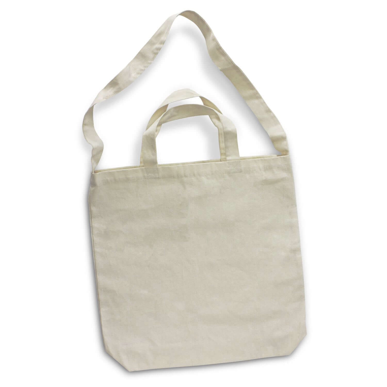 Cotton Shoulder Tote Bag in natural cotton, perfect for corporate gift or daily use.