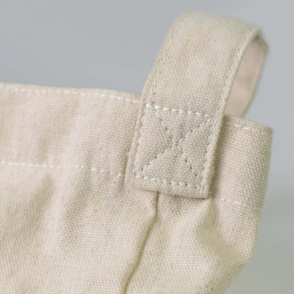 Cotton Shoulder Tote Bag shoulder strap detail showcasing sturdy stitching for durability.