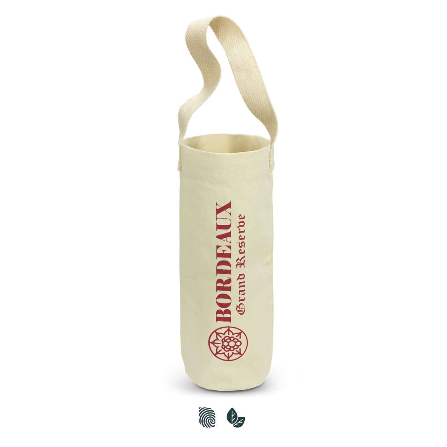 Cotton Wine Tote Bag in natural cotton for eco-friendly wine transport, ideal as a corporate gift.