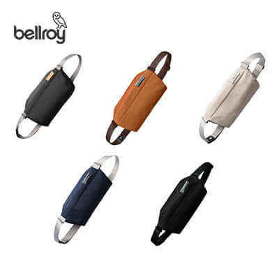 Bellroy Sling Mini versatile bags in various colors, perfect for everyday use and ideal as a corporate gift.