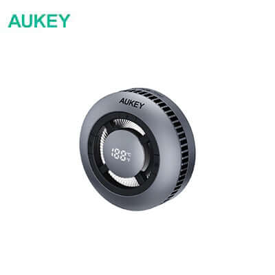 Aukey LC-G10 Qi2 Magnetic Fast Wireless Charging Active Cooling with Magnetic Ring showcasing active cooling fan design.