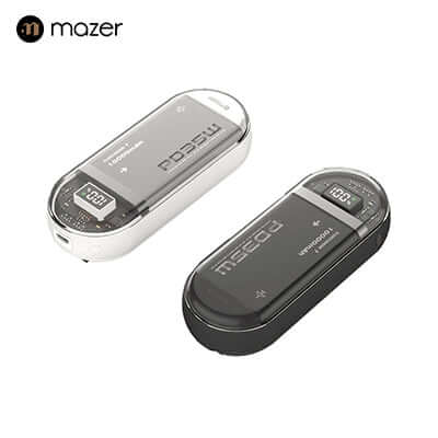Mazer PowerCharge Link 1035 10,000mAh PD35W Power Bank in white and black, ideal for corporate gifts.