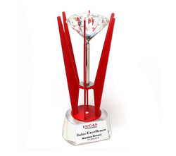 Lamina Diamond on Round Crystal Base Corporate Gifts Singapore