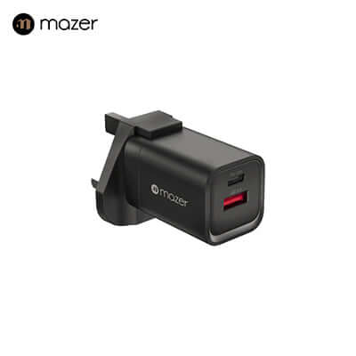 Mazer GaNPrestige 33W GaN Wall Charger with Travel Pins (2 Ports) Corporate Gifts Singapore