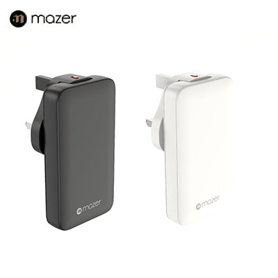 Mazer GaNPrestige Slim 2C 65W GaN Wall Charger With Travel Pins (2 Ports)
