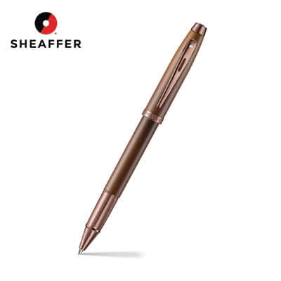 Sheaffer® 100 Coffee Edition Matt Brown Rollerball Pen on a white background, ideal as a Corporate Gift.