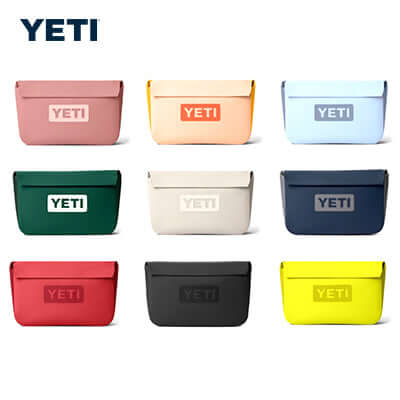 Yeti SideKick Dry® 3L Waterproof Gear Case in various colors displayed together.