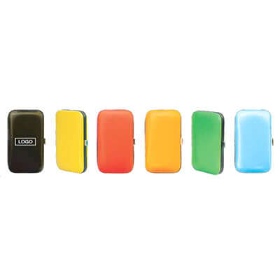 6pcs Manicure Set in assorted colors: black, yellow, orange, green, and blue for stylish nail care.