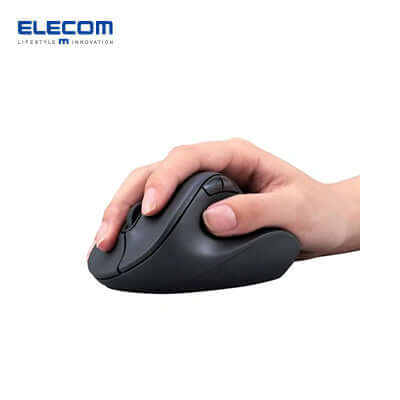 ELECOM 5 Button BT Silent Mouse in use, showcasing its ergonomic design and customizable buttons for a perfect corporate gift.
