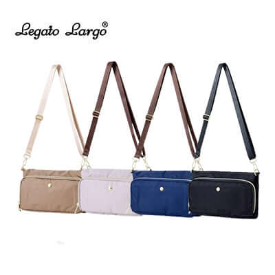 Legato Largo One Mile Wallet Shoulder Bag in four colors, perfect corporate gift for stylish outings.