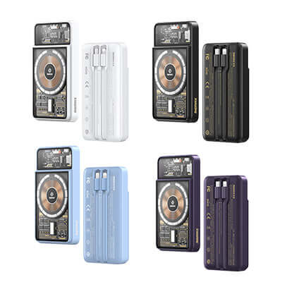 Remax RPP-580 Magnetic Wireless Charging Powerbank 10000mAh in four colors.