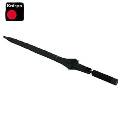 Knirps U.900 Ultralight XXL Manual Umbrella handle and canopy in black, showcasing its durable design.