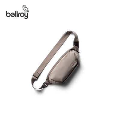 Bellroy Laneway Belt Bag in grey color, featuring adjustable strap and stylish design, perfect for corporate gift.