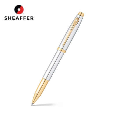 Sheaffer® 100 Chrome with Gold Trims Rollerball Pen - Corporate Gift Singapore
