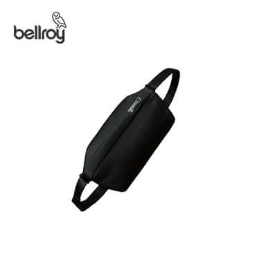 Bellroy Sling Bag in sleek black design, perfect corporate gift with quick-access compartments.