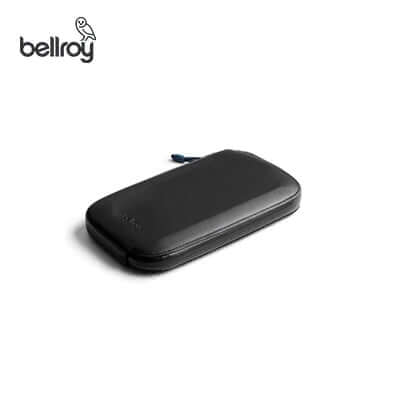 Bellroy All Conditions Phone Pocket Leather standing on a white background, ideal corporate gift for everyday use.
