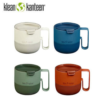 Klean Kanteen Rise 14oz Mug (with Flip Lid) in four colors, perfect for a corporate gift.