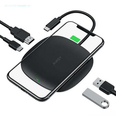 Aukey CB-C70 5-in-1 Unity Wireless Charging USB-C Hub Corporate Gifts Singapore