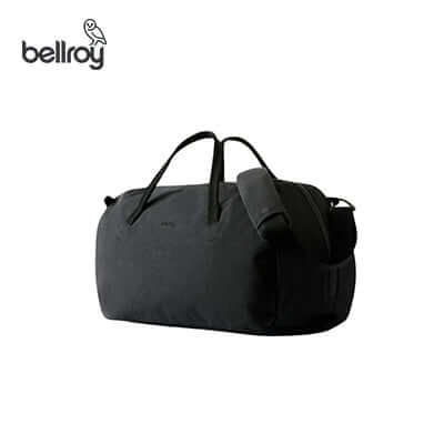 Bellroy Venture Duffel 40L black bag highlighting its minimalist style and functionality, ideal as a Corporate Gift.