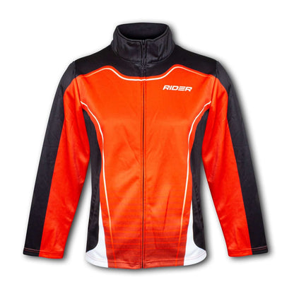 Custom Mens Sports Jacket in vibrant red and black design, ideal for corporate gifts and personalized options.