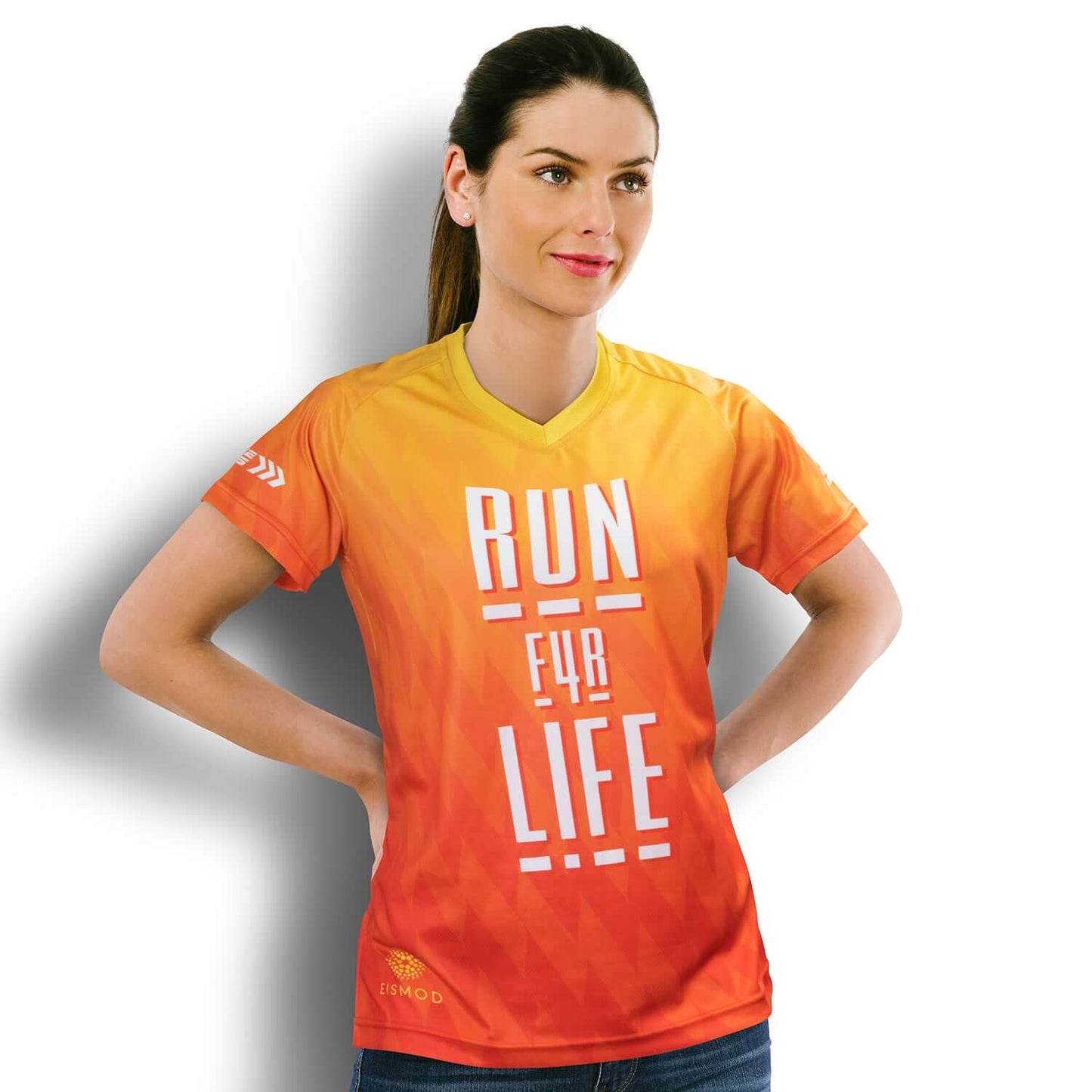 Custom Womens Performance V-Neck T-Shirt Corporate Gift Singapore