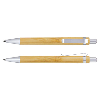 Ancona Bamboo Inkless Pen, sustainable writing instrument, perfect corporate gift with a natural bamboo barrel.