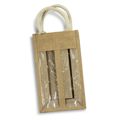 Serena Jute Double Wine Carrier Corporate Gift Singapore