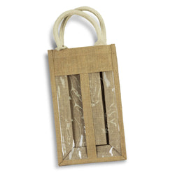 Serena Jute Double Wine Carrier Corporate Gift Singapore