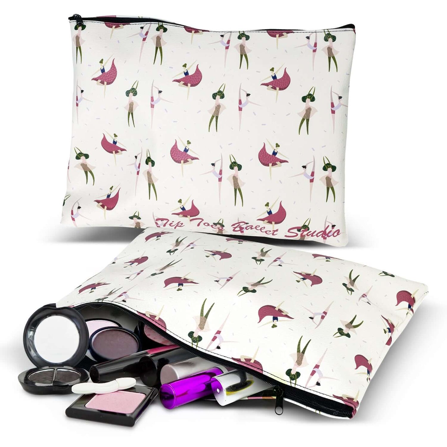 Flora Cosmetic Bag - Large with vibrant design, filled with cosmetics, ideal as a Corporate Gift.
