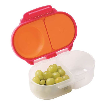 B BOX Snackbox with two compartments and grapes, ideal for on-the-go snacking and corporate gifts.
