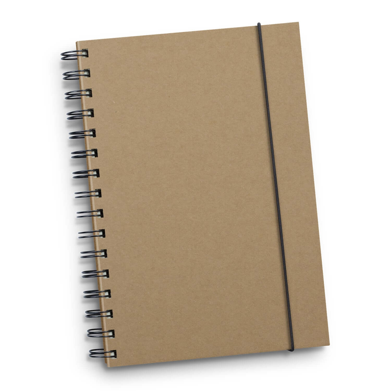 Sugarcane Paper Spiral Notebook with a kraft cover and spiral binding, ideal for eco-friendly corporate gifts.