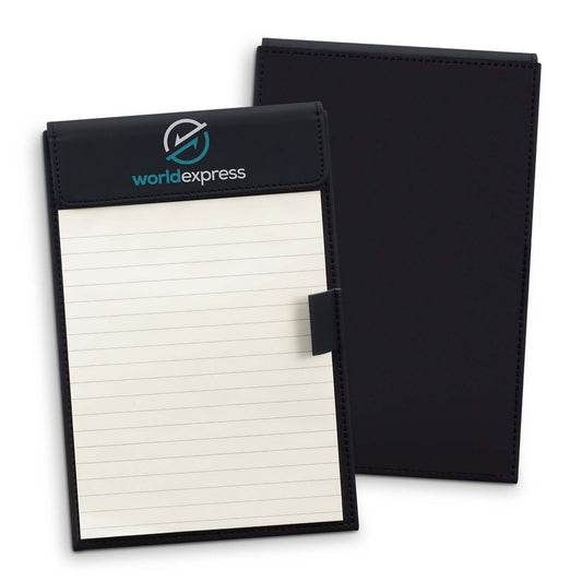 Radison Notepad Holder with lined cream paper and magnetic closure, perfect for corporate gifts and professional use.