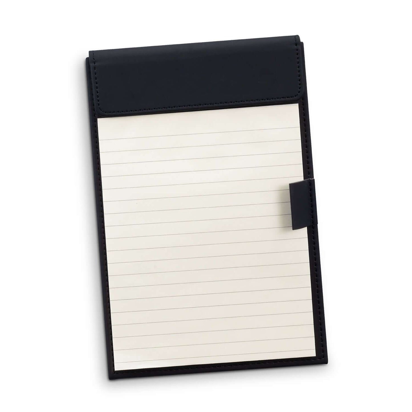 Radison Notepad Holder in black with lined paper, ideal for corporate gift and professional use.