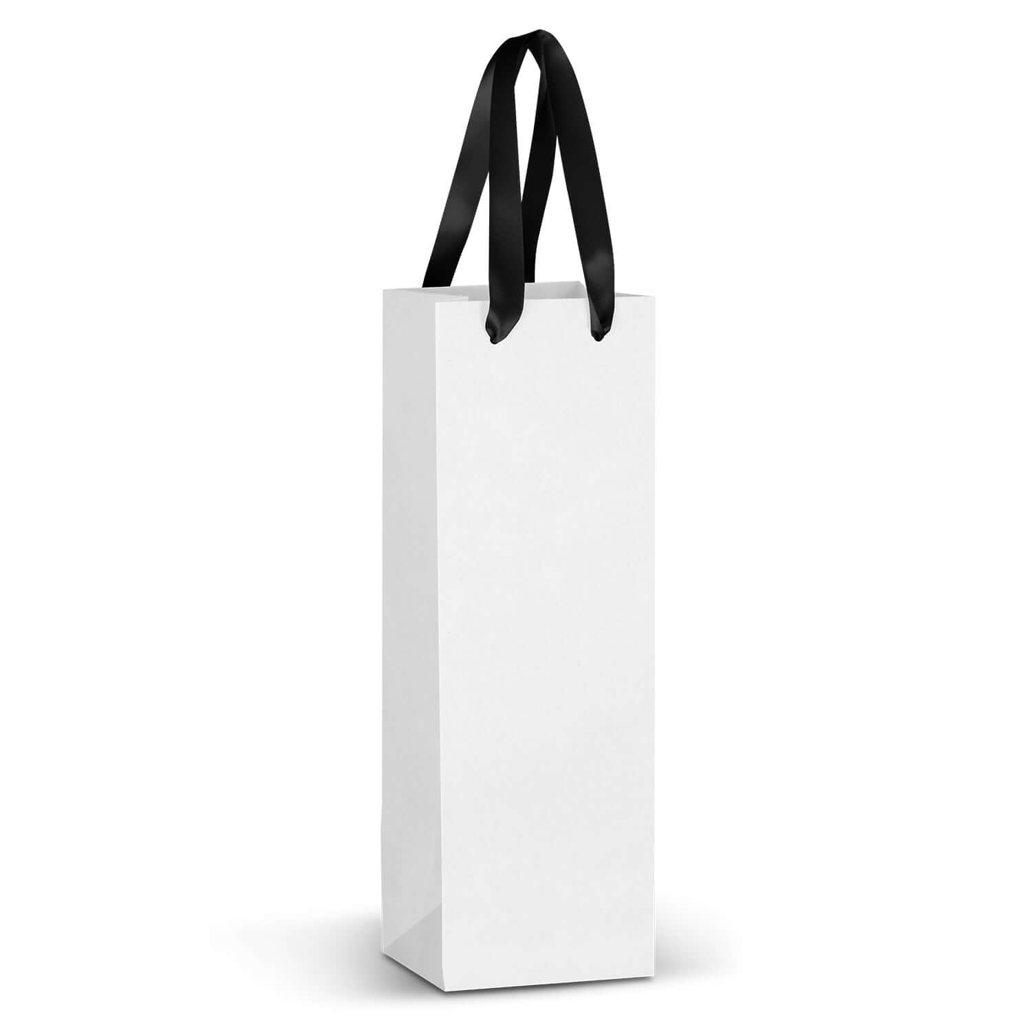 Custom Champagne Ribbon Handle Paper Bag - Full Colour Corporate Gift Singapore