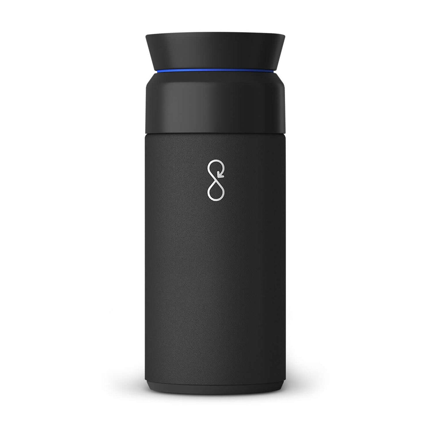 Ocean Bottle Brew Flask sleek black design with leak-proof lid, perfect corporate gift for on-the-go convenience.