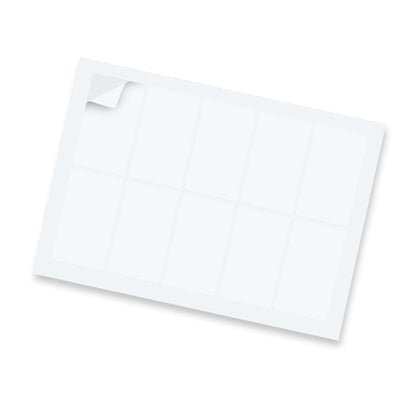 Sticker Sheet 88 x 50mm Rectangle - Gloss with 10 high-quality stickers and a glossy finish.