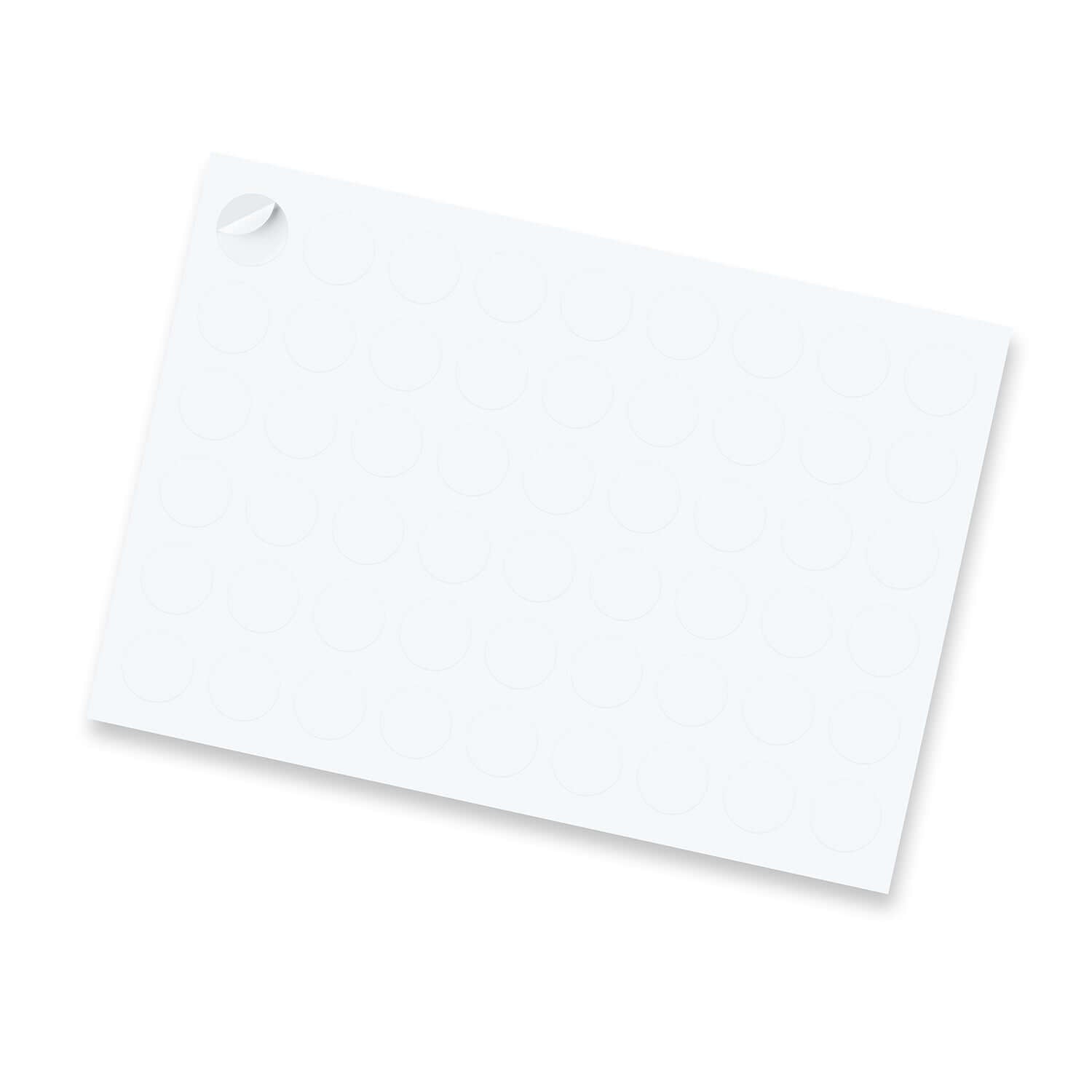 Sticker Sheet 26mm Circle - Matte with blank design ideal for creative projects and corporate gifts.